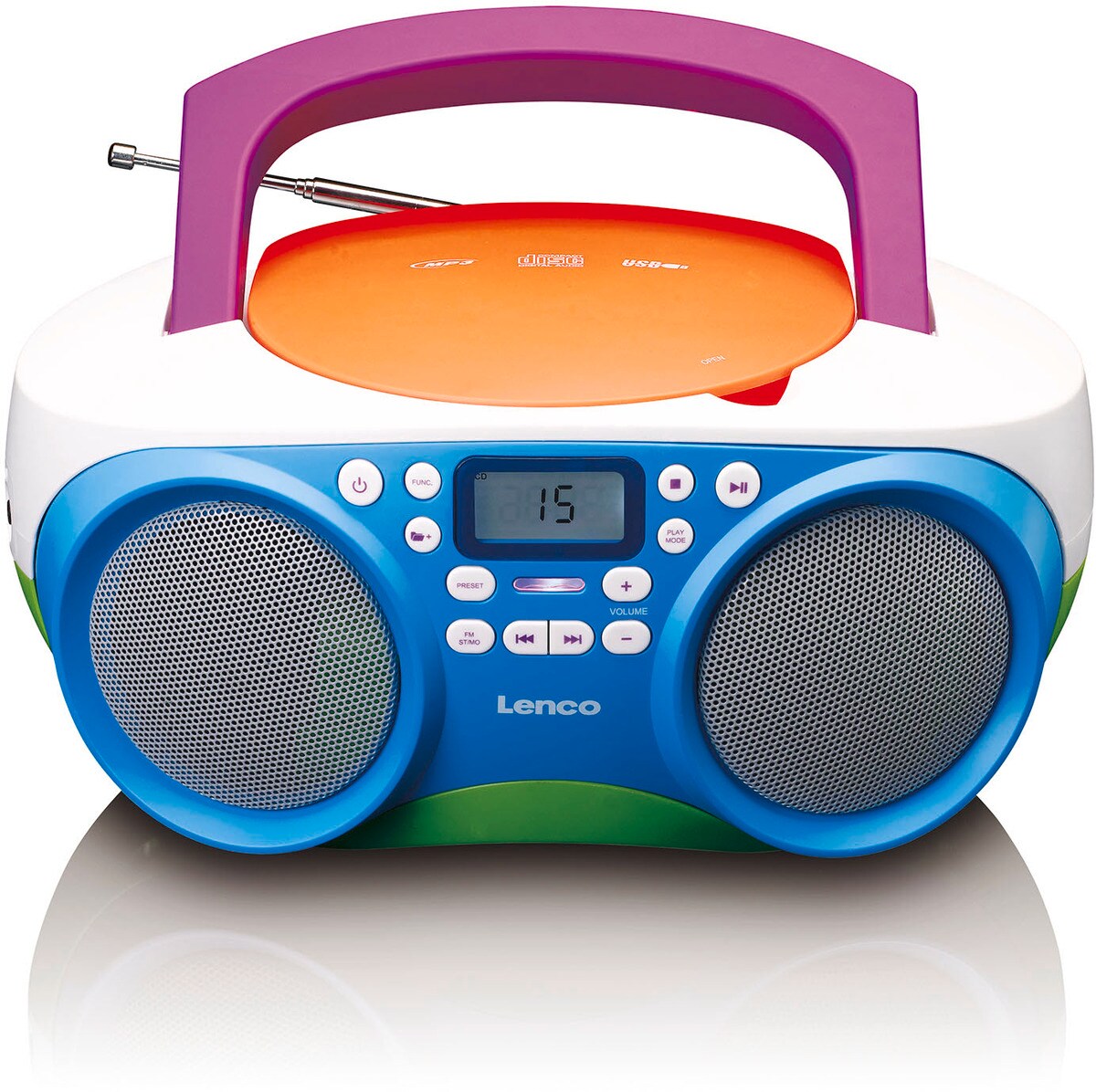 LENCO SCD-41 CD-Player für Kinder mit USB, bunt