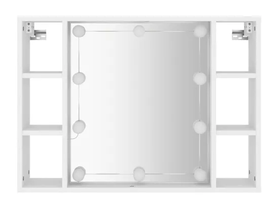 Armoire à miroir avec LED Blanc 76x15x55 cm