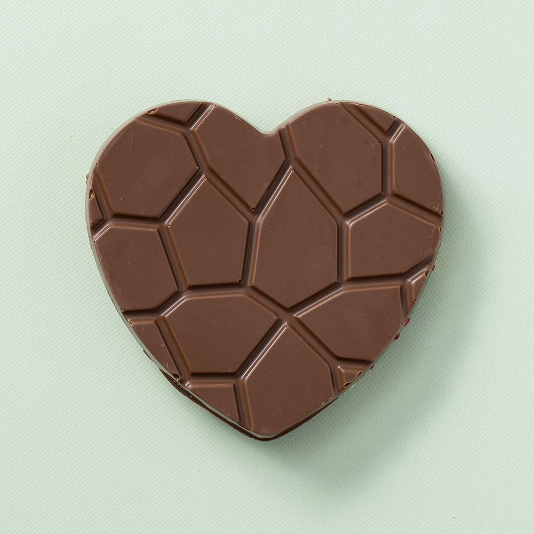 Chocolade hart melk noten