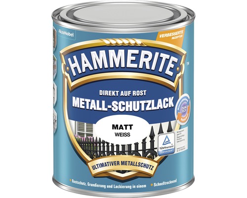 HAMMERITE Metaalbeschermende Verf, Mat Wit, 750 ml