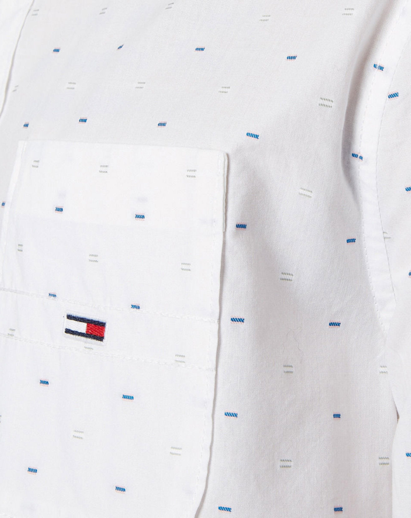 Tommy Jeans Chemise droite Dobby blanche