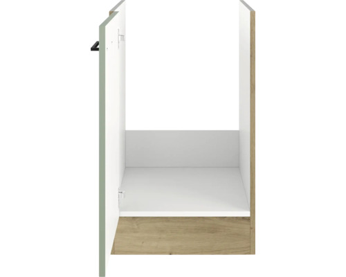 Flex Well Cara wastafelonderkast, BxDxH 50 x 57 x 82 cm, groen mat, gedemonteerd, scharnier omkeerbaar (links of rechts te monteren)