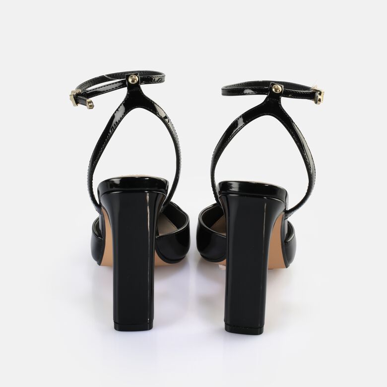 Jolie Vamp Sandales à talon véganes, noir