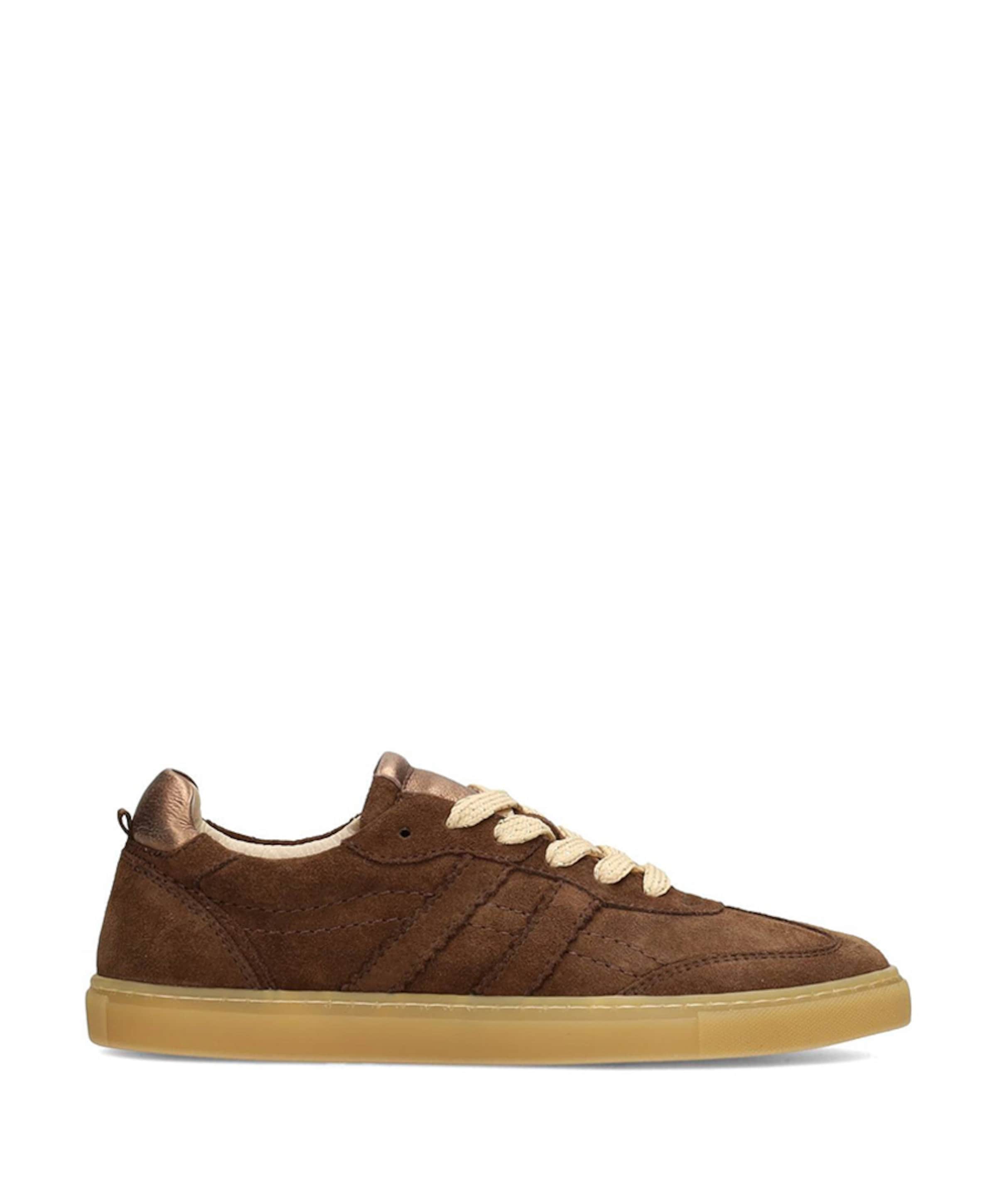 Poelman Silk dames sneakers bruin