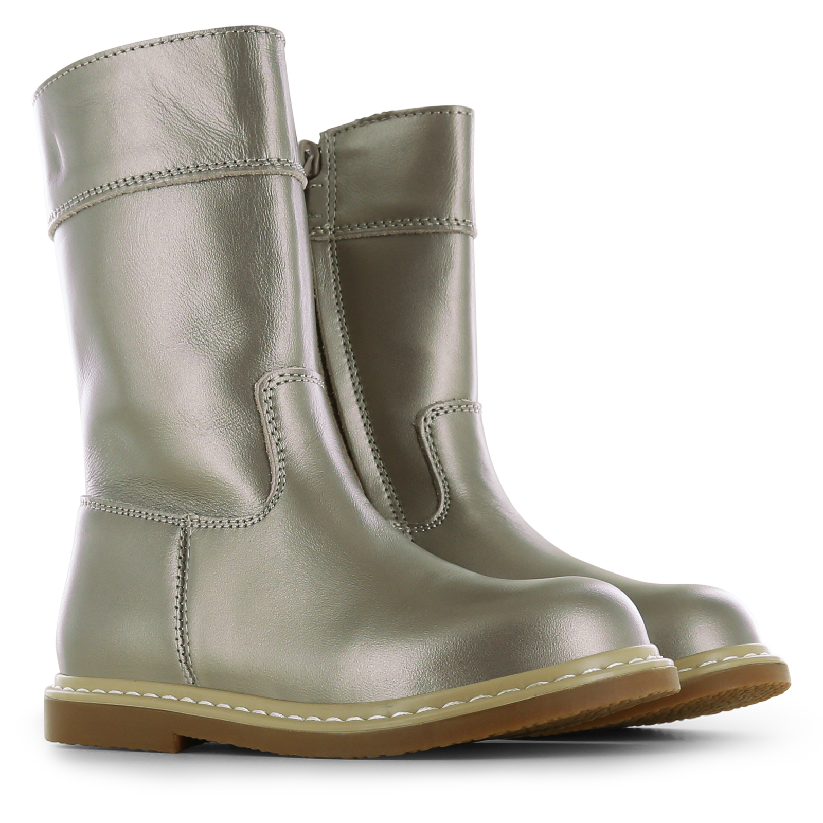 Shoesme slim-fit laarsje champagne Leer | Sale