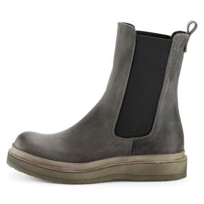 Damen-Lederboot, Grau