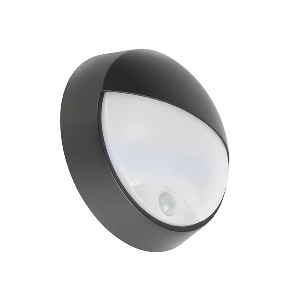 Qazqa buitenlampen met sensor hortus zwart geïntegreerde led