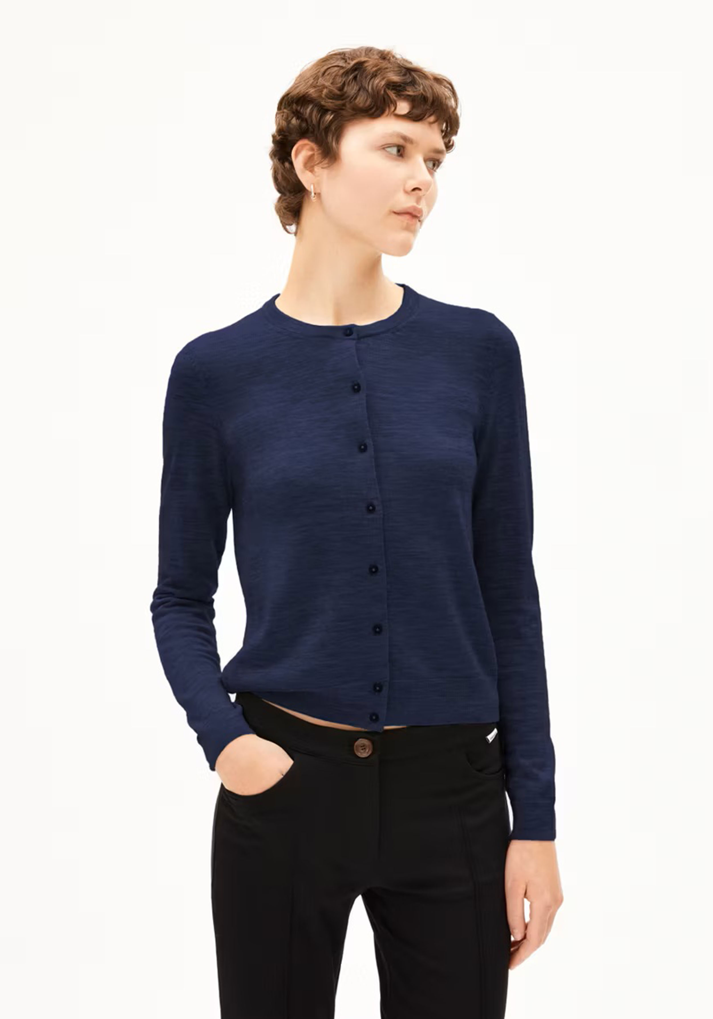 Armedangels Cardigan Ophaliaa Merino Tinted Navy