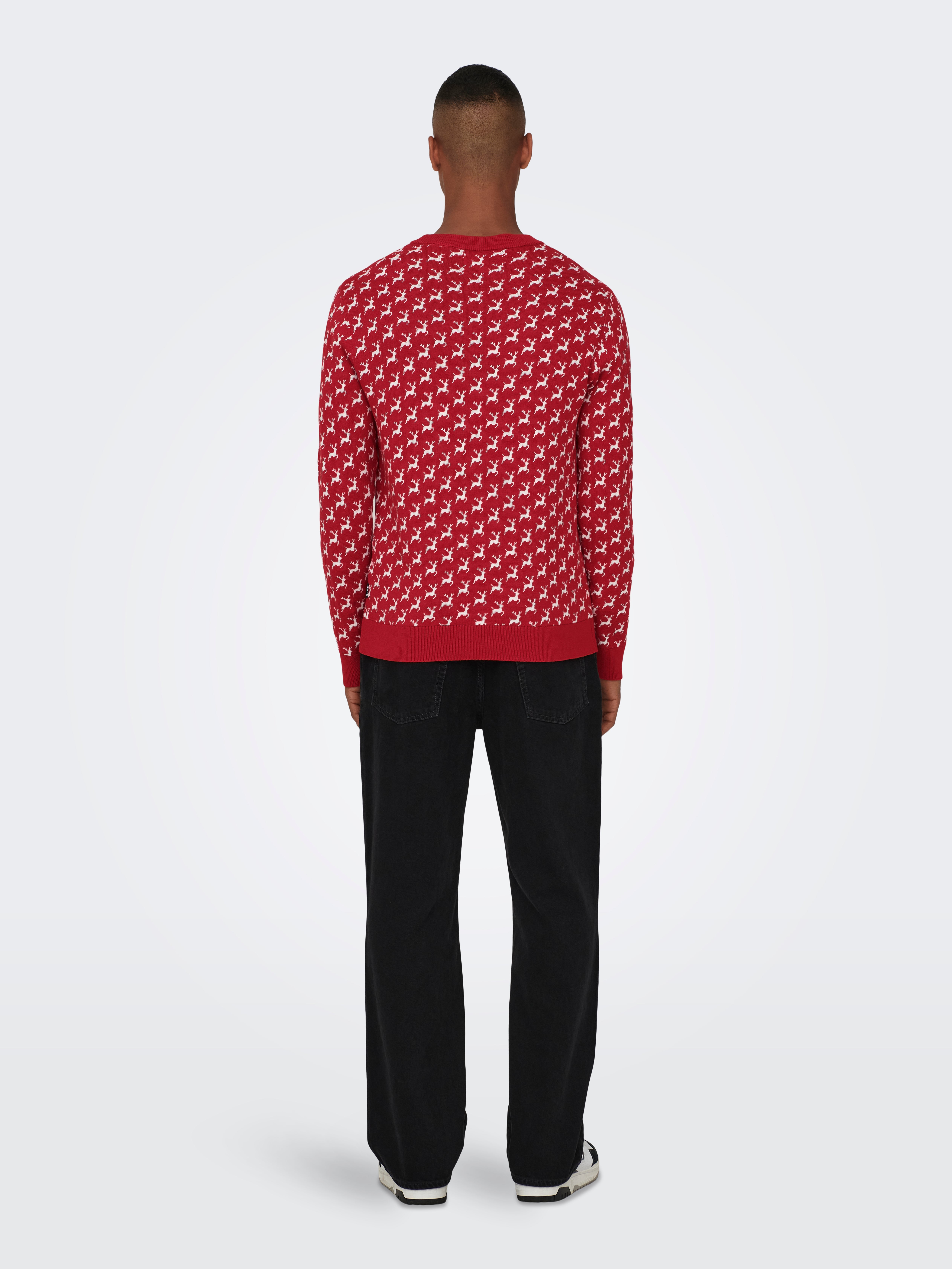 ONSXMAS Pullover Pompeian Red