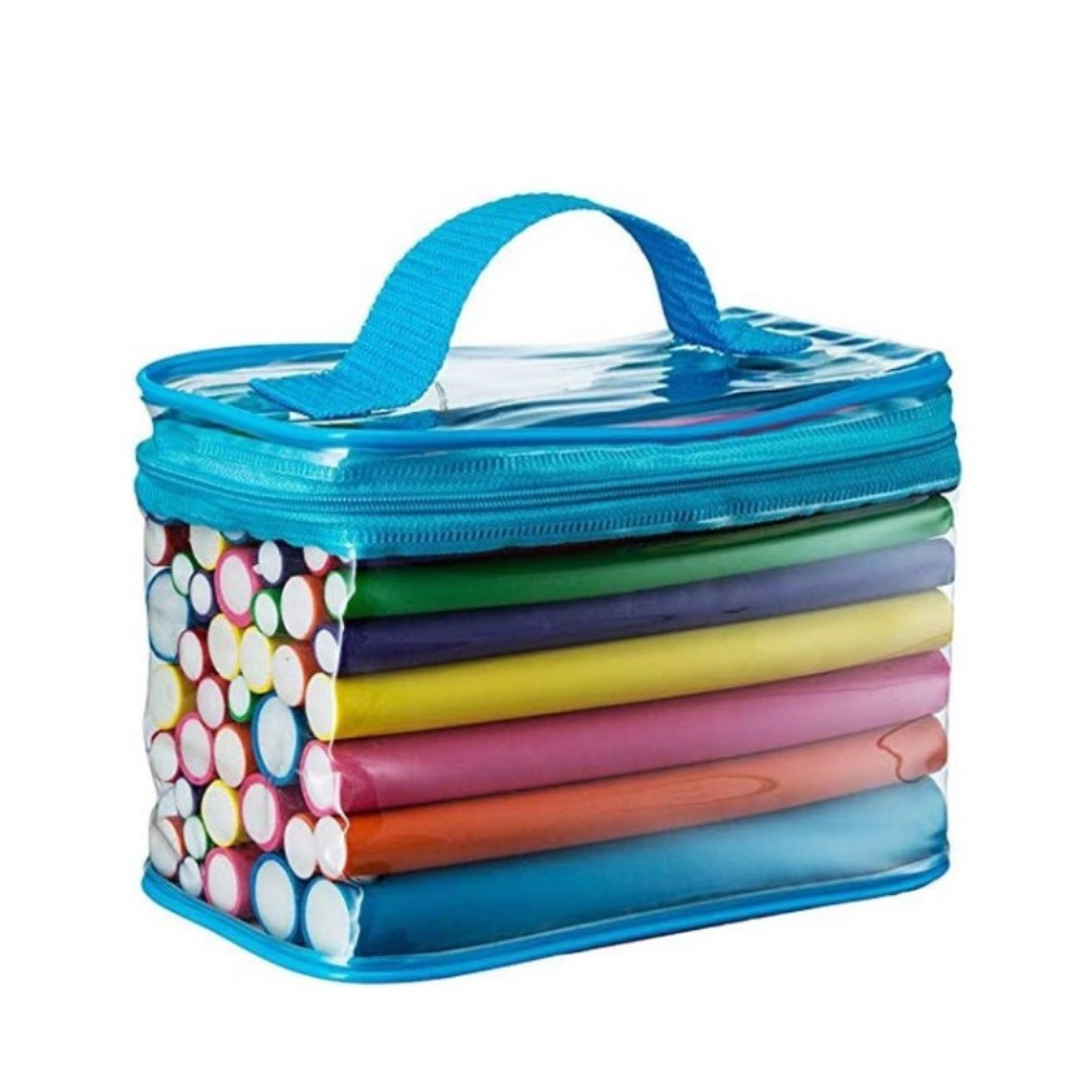 (42-tlg. Set) Ø10-18mm Schaumstoff Lockenwickler Flexible Papilotten Hitzefreies Haar Styling in 7 Grössen - Bunt