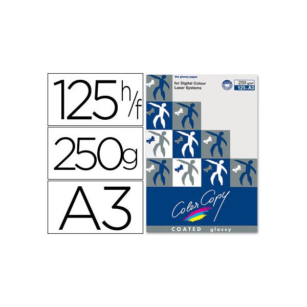 Mondi Resma 125 Fls Papel A3 Color Copy 250g Glossy - CCG-250-A3
