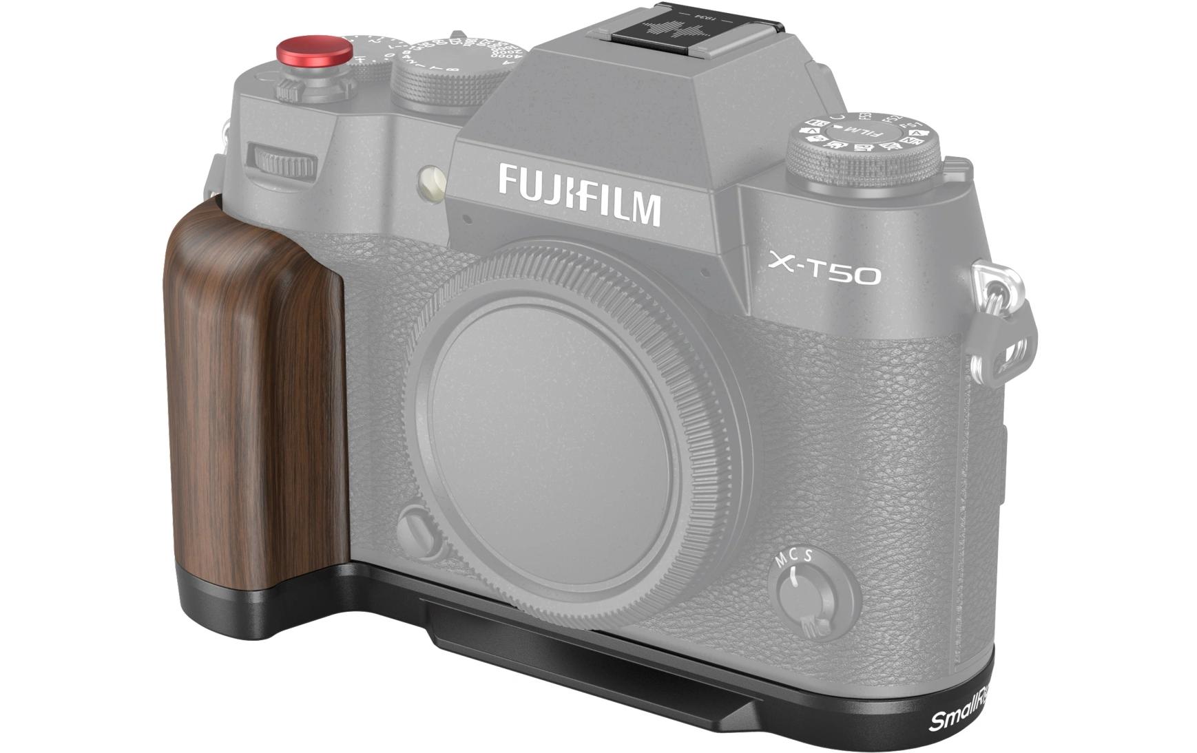 L-Winkel Holzgriff für FUJIFILM X-T50 - SchwarzVerbessert die Handhabung und bietet Anschlussmöglichkeiten