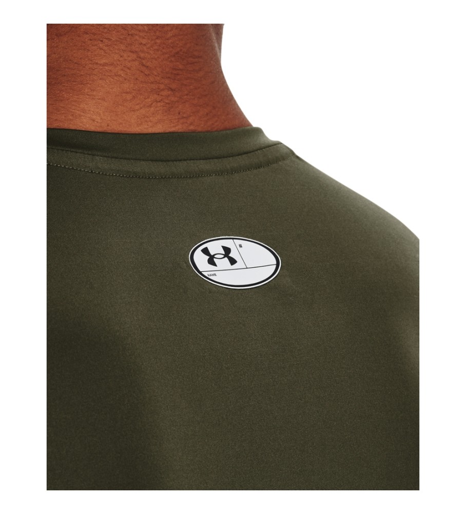 Camiseta Under Armour HeatGear Fitted de manga curta, verde