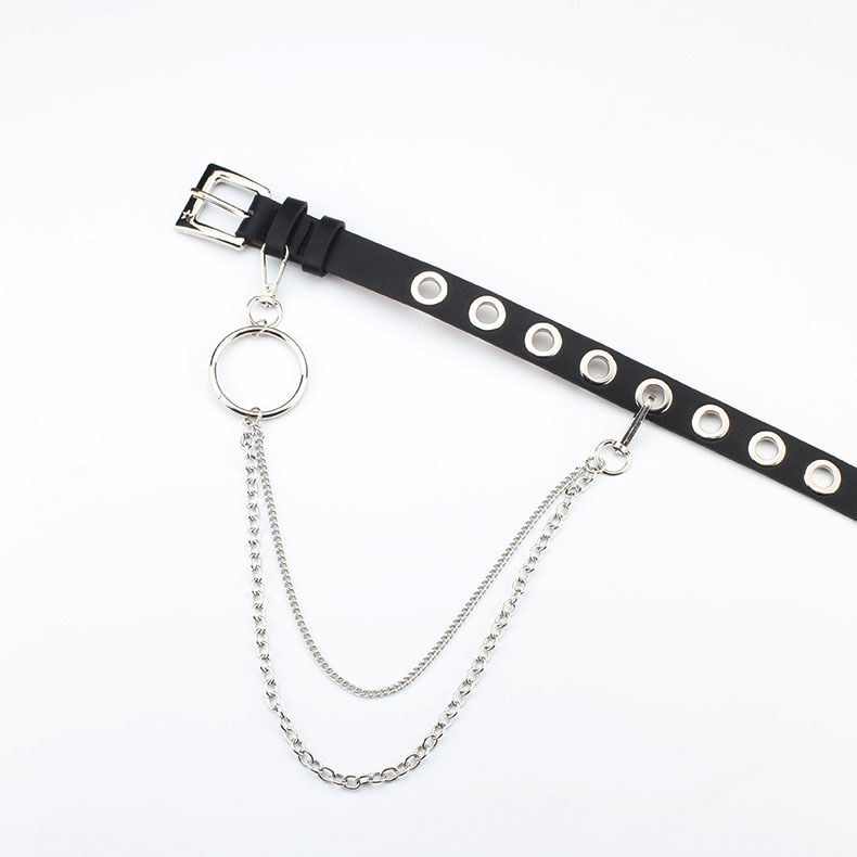 Rofuka - Kunstleren riem met ketting
