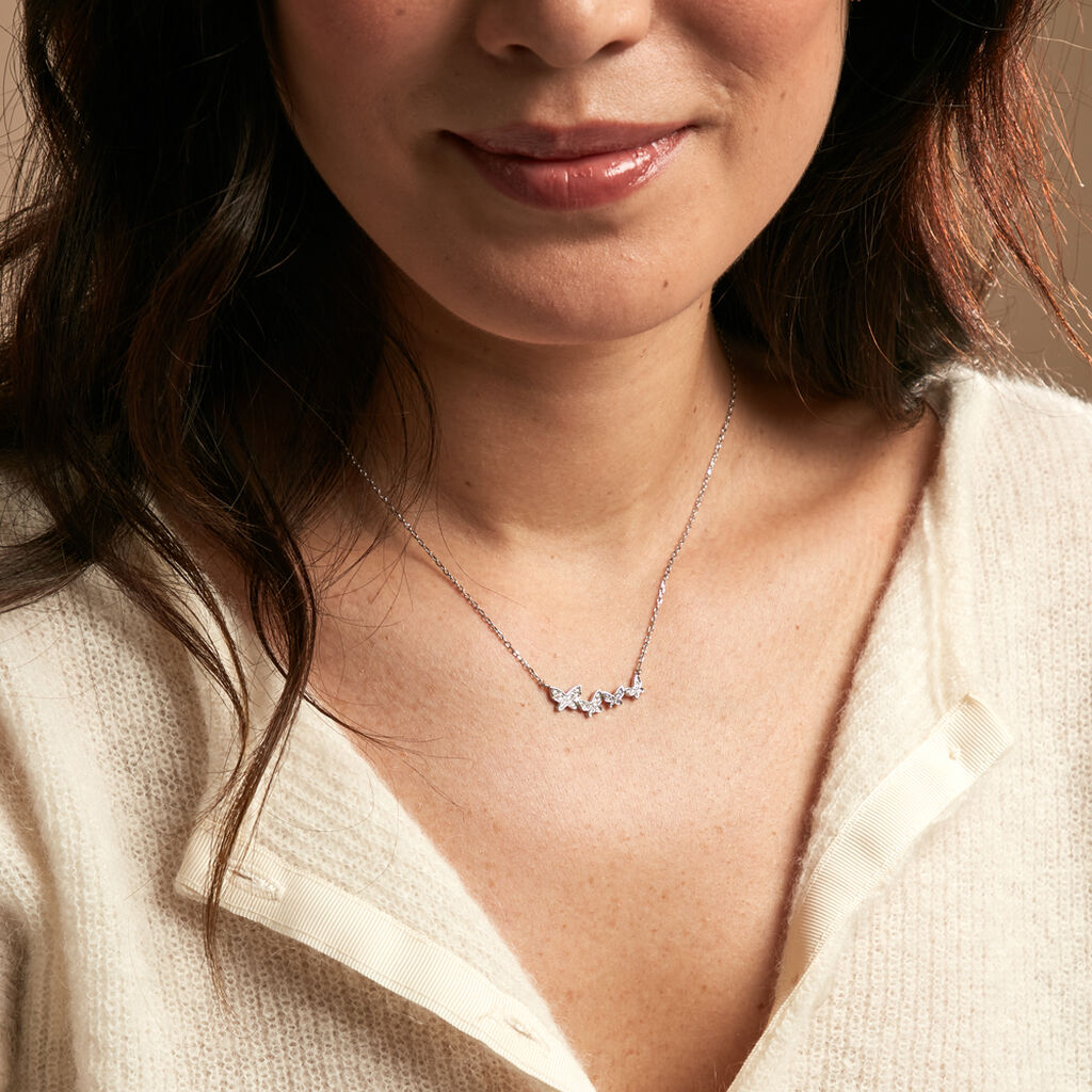Collier Wilkie Argent Blanc Oxyde De Zirconium