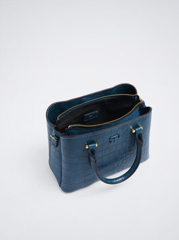 Bolsa urbana com estampa animal - Azul