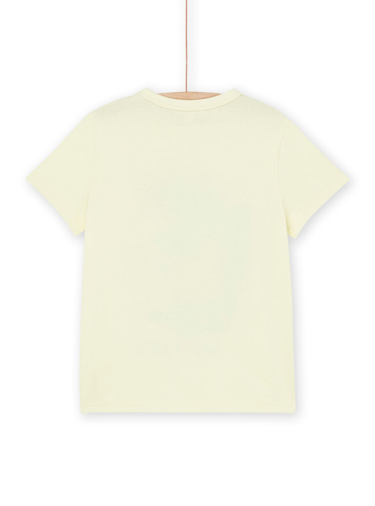 T-shirt jaune à motif aligator