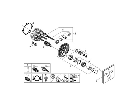GROHE Inbouw Thermostatische Douche GROHTHERM SMARTCONTROL Maanwit 29157LS0