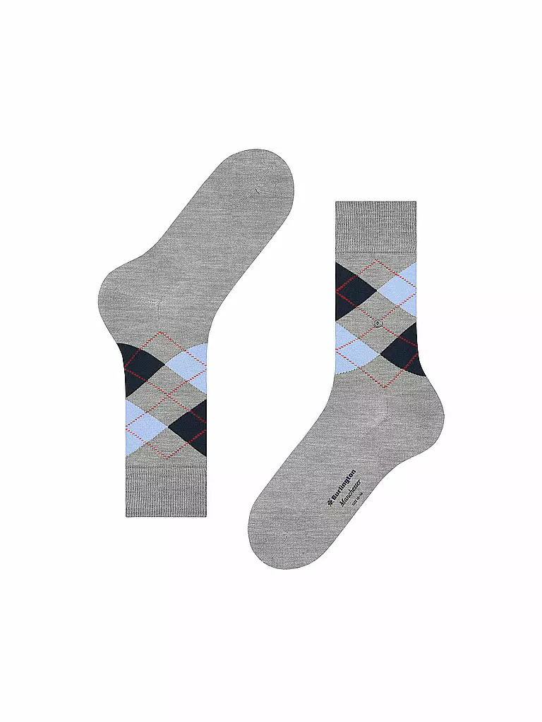 BURLINGTON Herren Socken MANCHESTER 40-46 concrete melange hellgrau