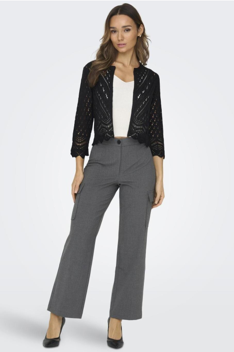 Jacqueline de Yong zwarte dames vest