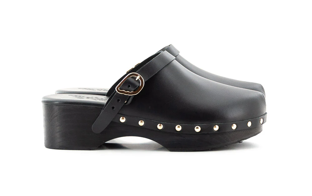 ANCIENT GREEK SANDAL - CLASSIC CLOG NOIR