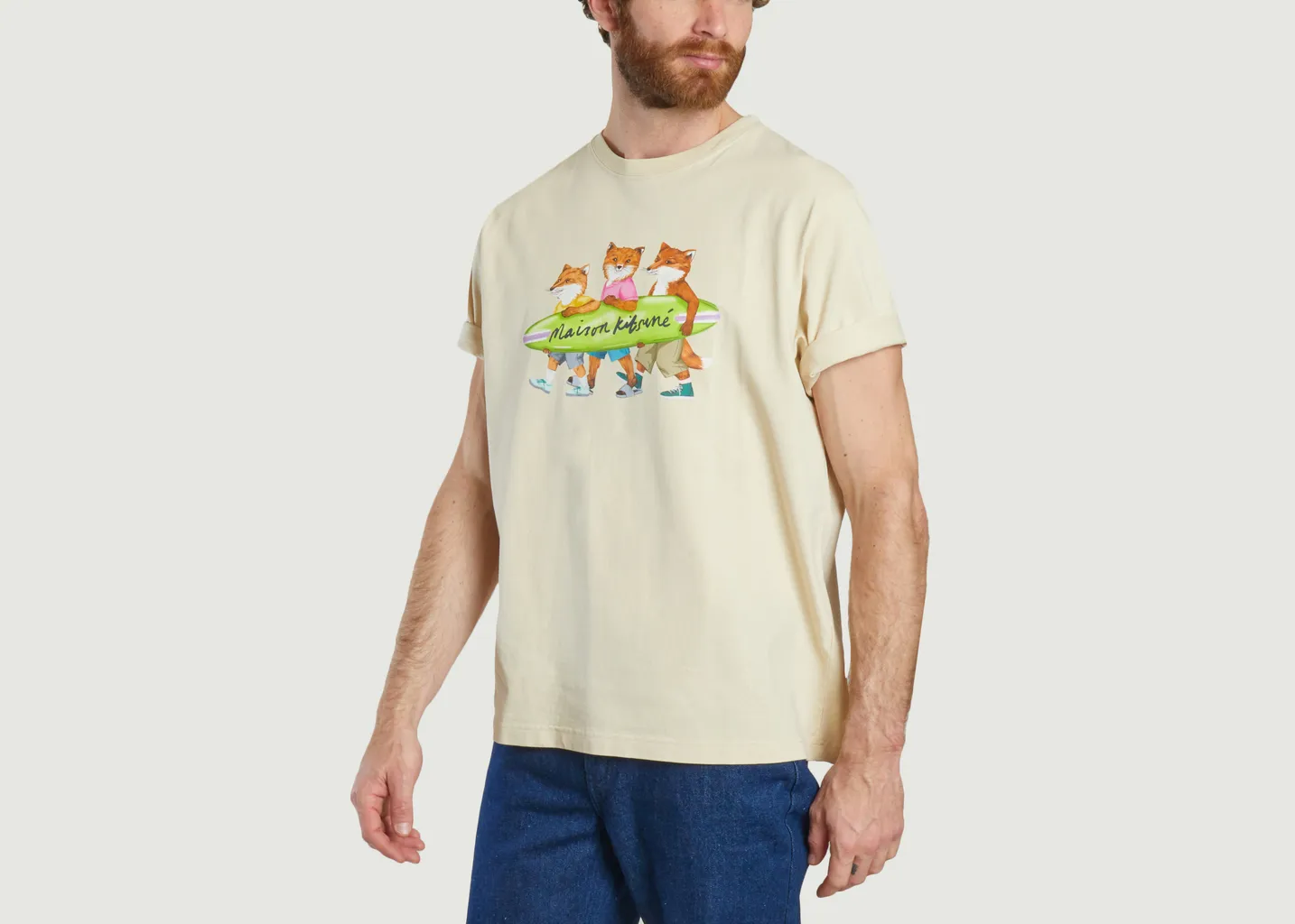 T-shirt Surfing Foxes Maison Kitsuné
