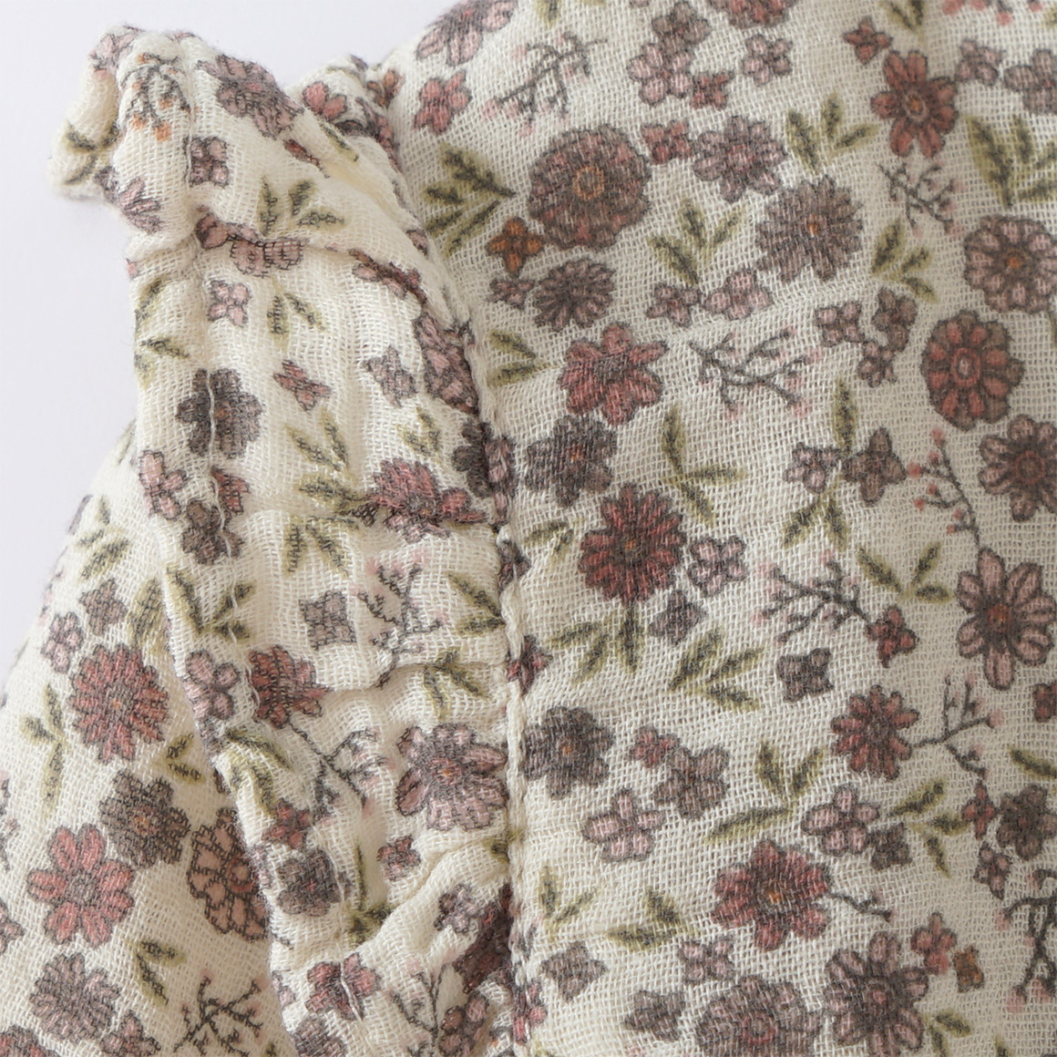 Topolino Pure Collection Mädchen Musselin-Bluse mit Rüschen hellbeige