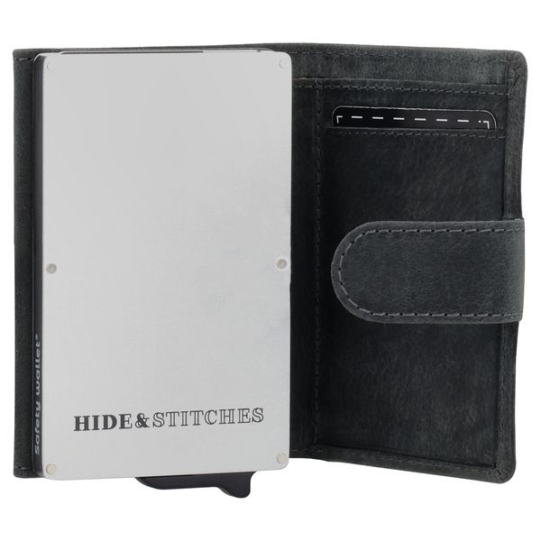 Hide & Stitches Idaho Assorti Safety Wallet Zwart