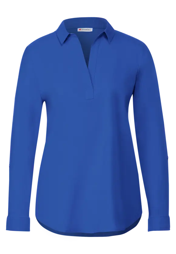 Business Longbluse - fresh intense gentle blue