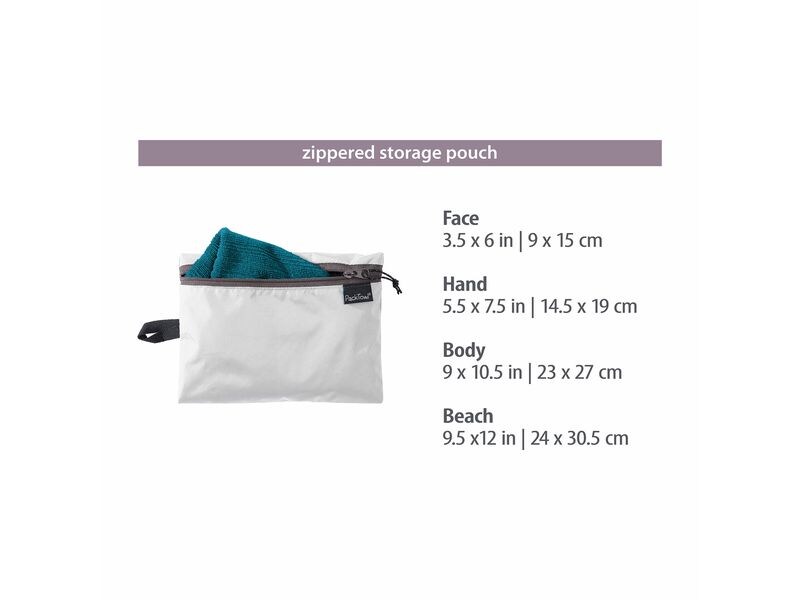 PackTowl RecLuxe Hand, 92 cm x 42 cm, Braun Camping- und Reisehandtuch