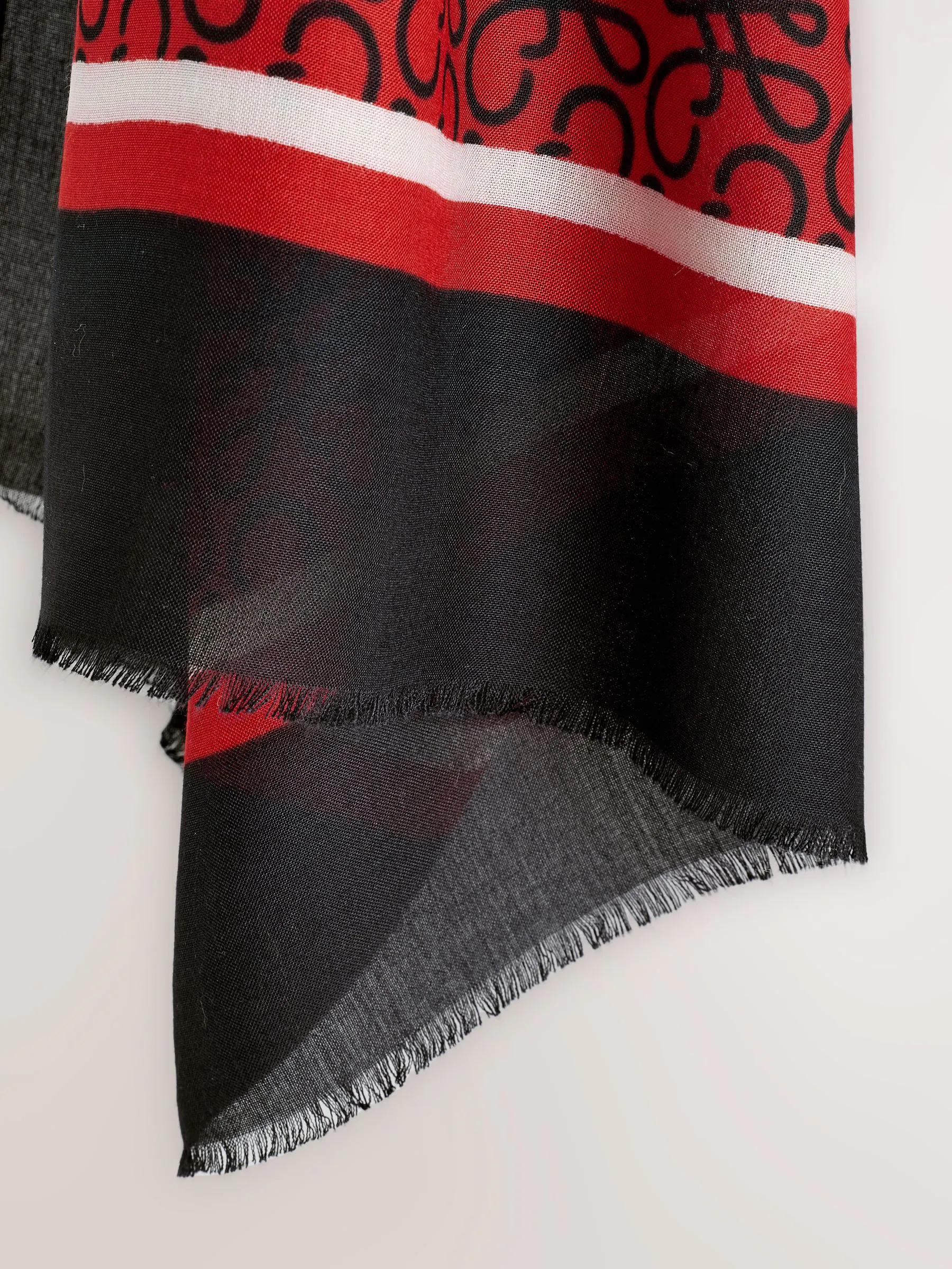 Red/Black Swirl - Lichte sjaal