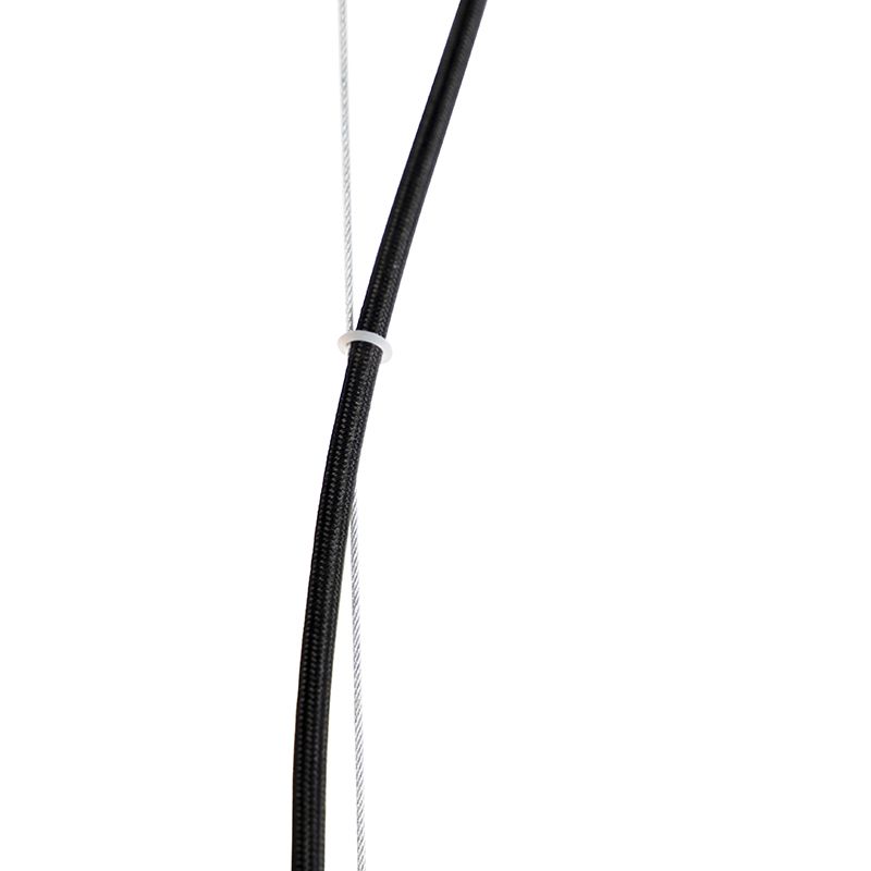 Moderne rechthoekige hanglamp zwart 5-lichts - Cage