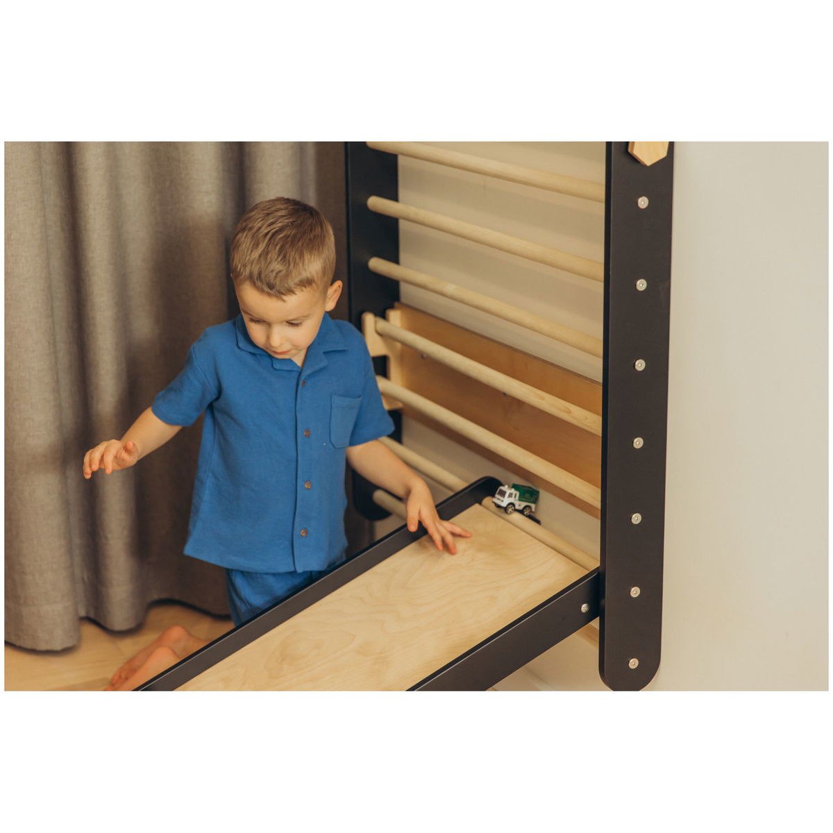 Duck WoodworksDuck Woodworks   Kletterdreieck Wandset und Rutsche black