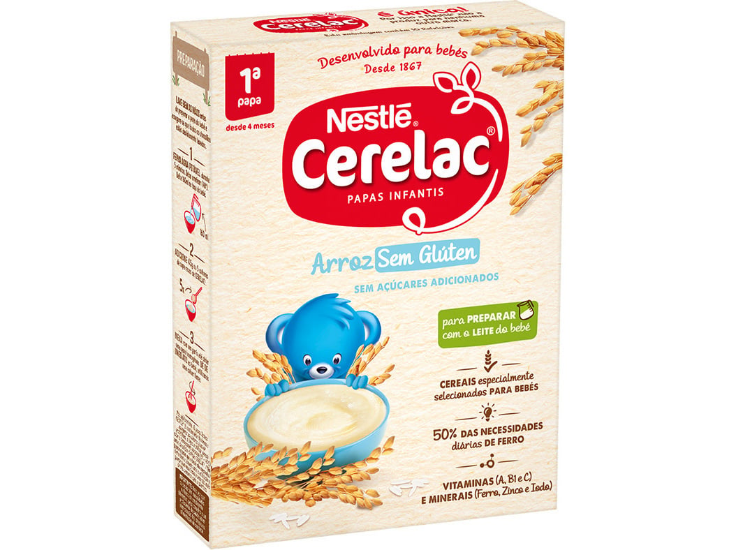 FARINHA NÃO LÁCTEA CERELAC ARROZ SEM GLUTEN 250G