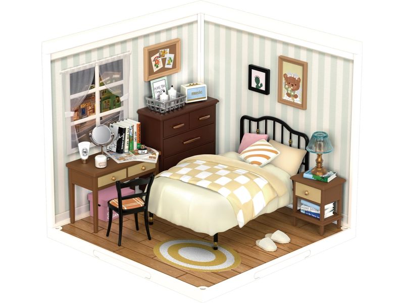 RoboTime Bausatz Sweet Dream Bedroom 3D-Puzzle aus lasergeschnittenen Holzteilen