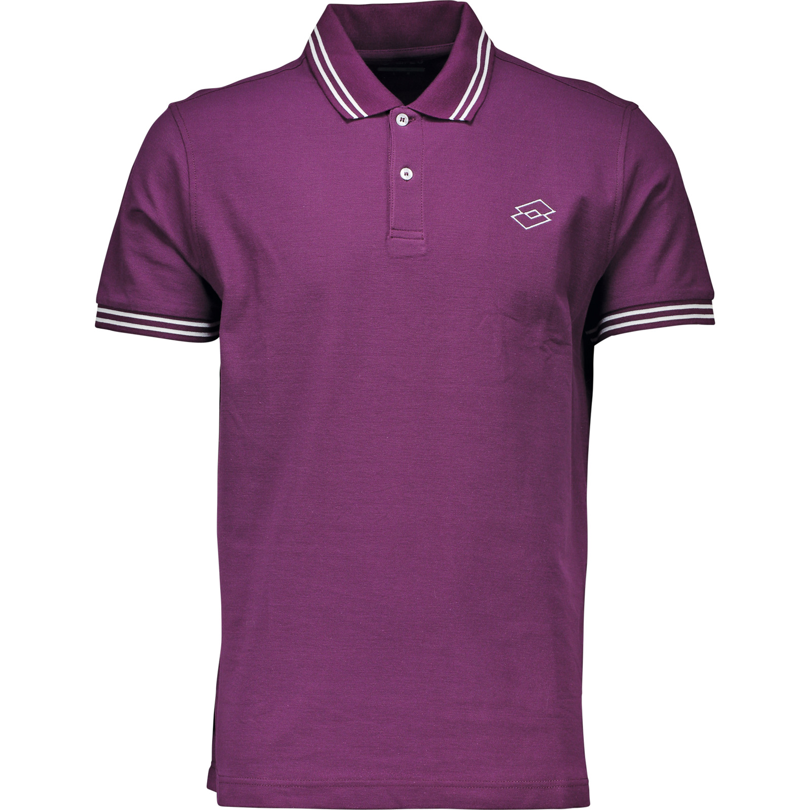 Lotto Herren-Poloshirt Streifen M, bordeaux