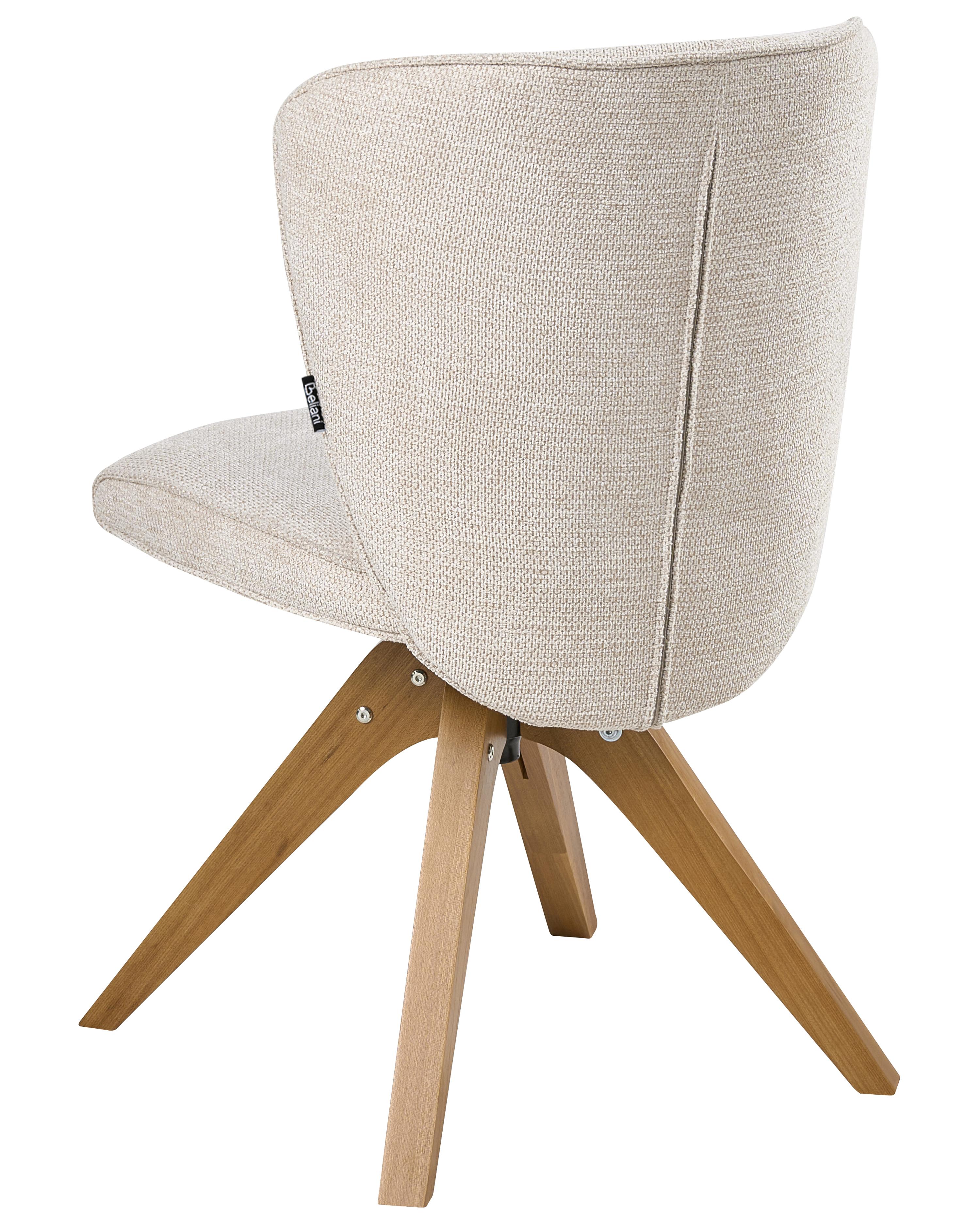 Set van 2 eetkamerstoelen draaibaar COSO Stof Lichtbeige