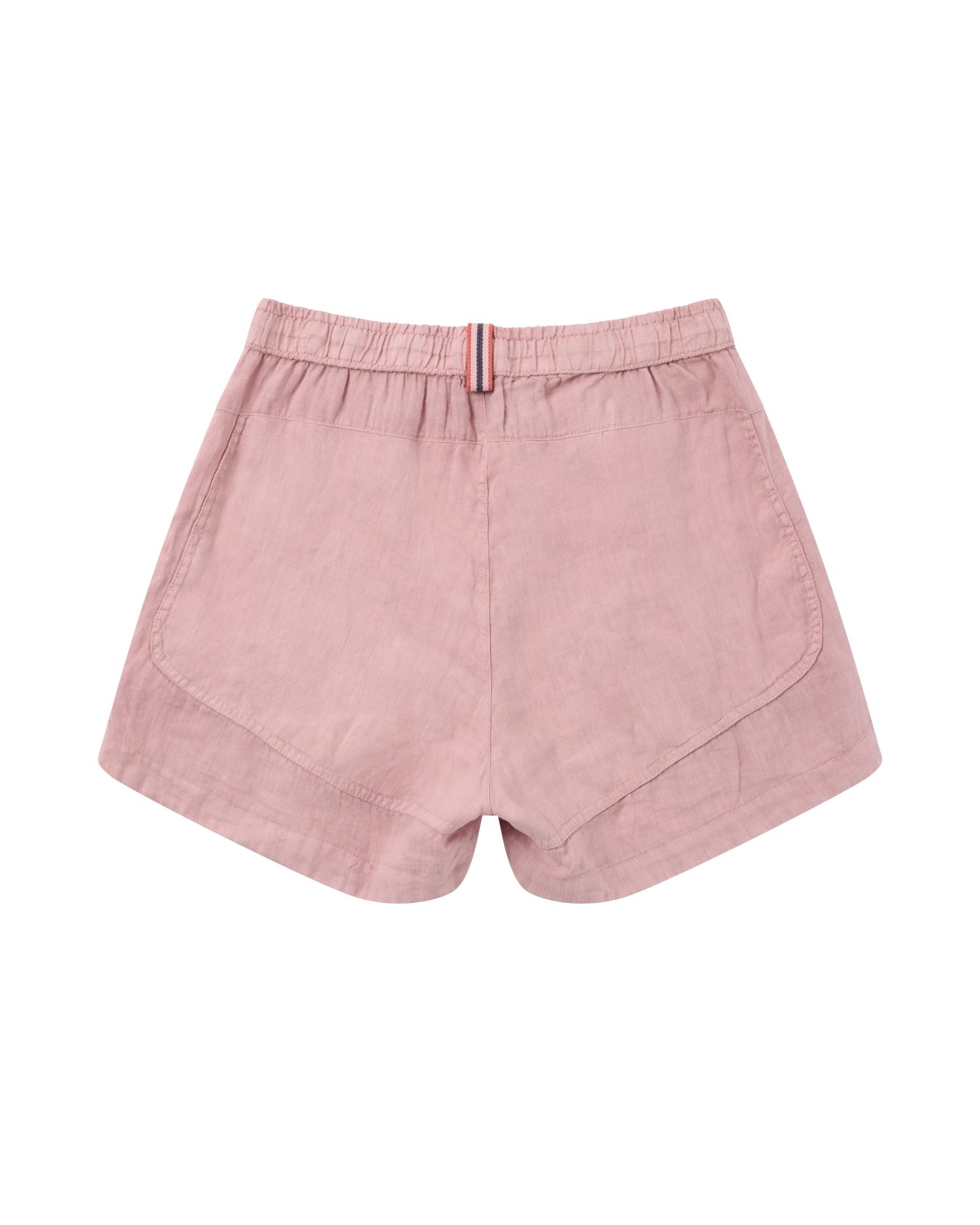 Amundsen Safari Linen Shorts Womens Faded Peony Pink
