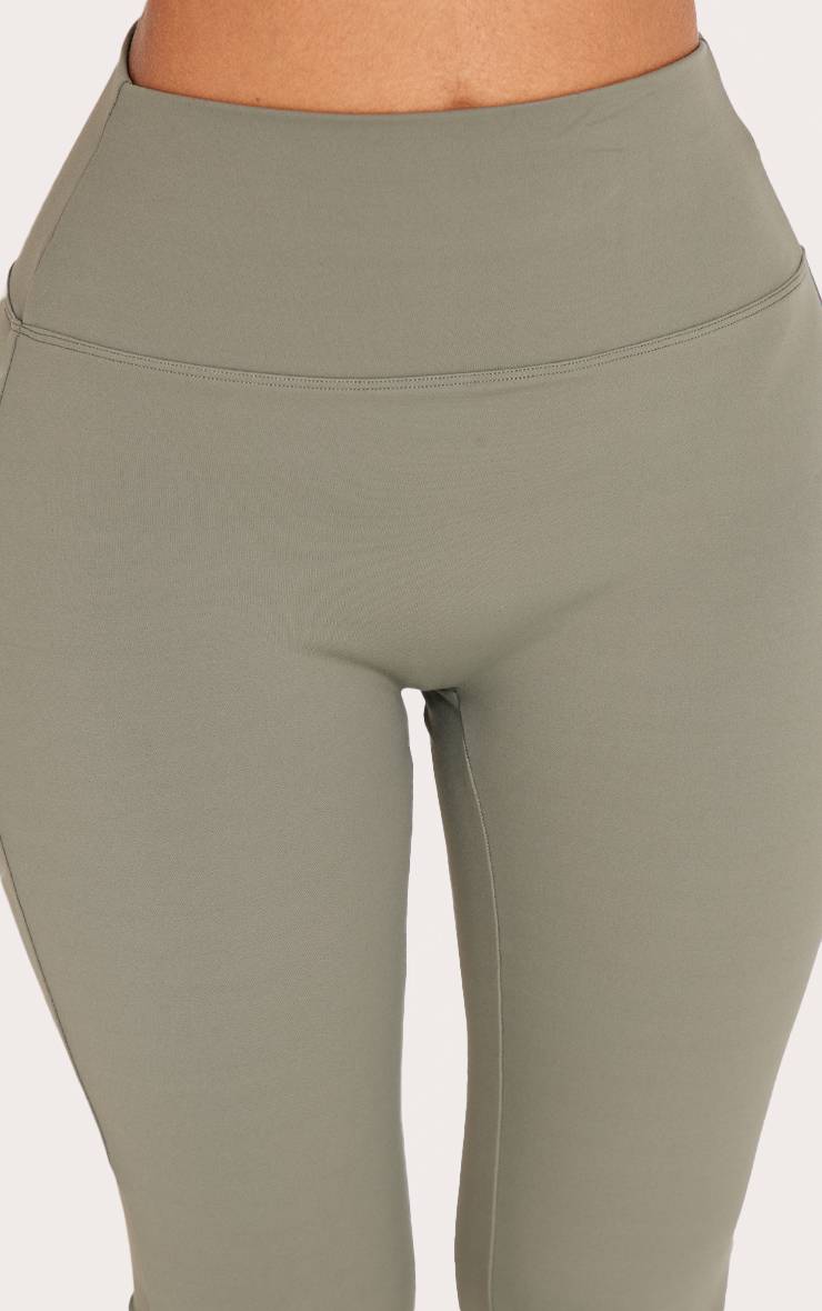 Vert Olive Pantalon De Yoga Évasé Taille Haute Sculptant Petite