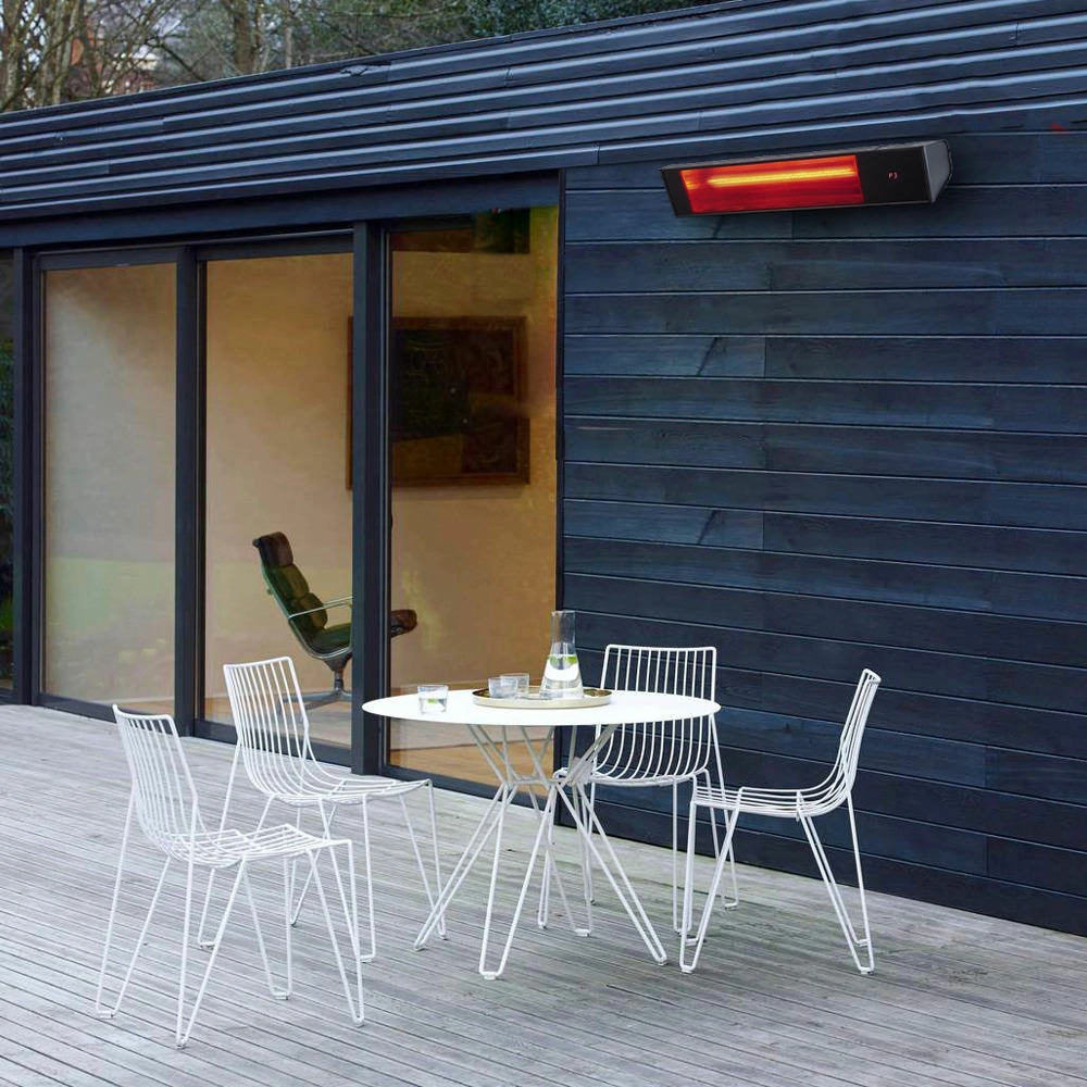 Chauffage infrarouge wifi 2000w en verre noir sined