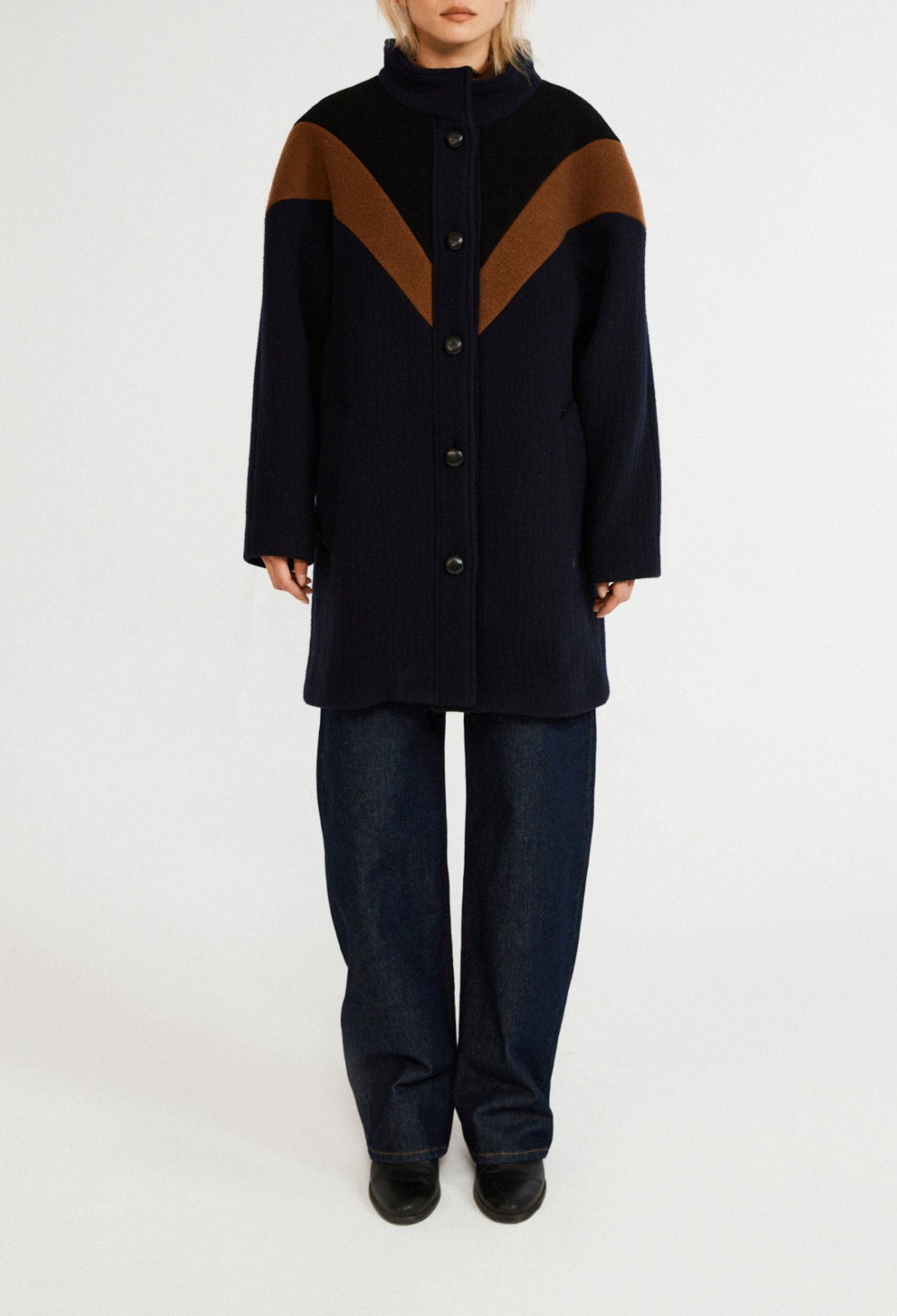 Manteau mi-long en laine