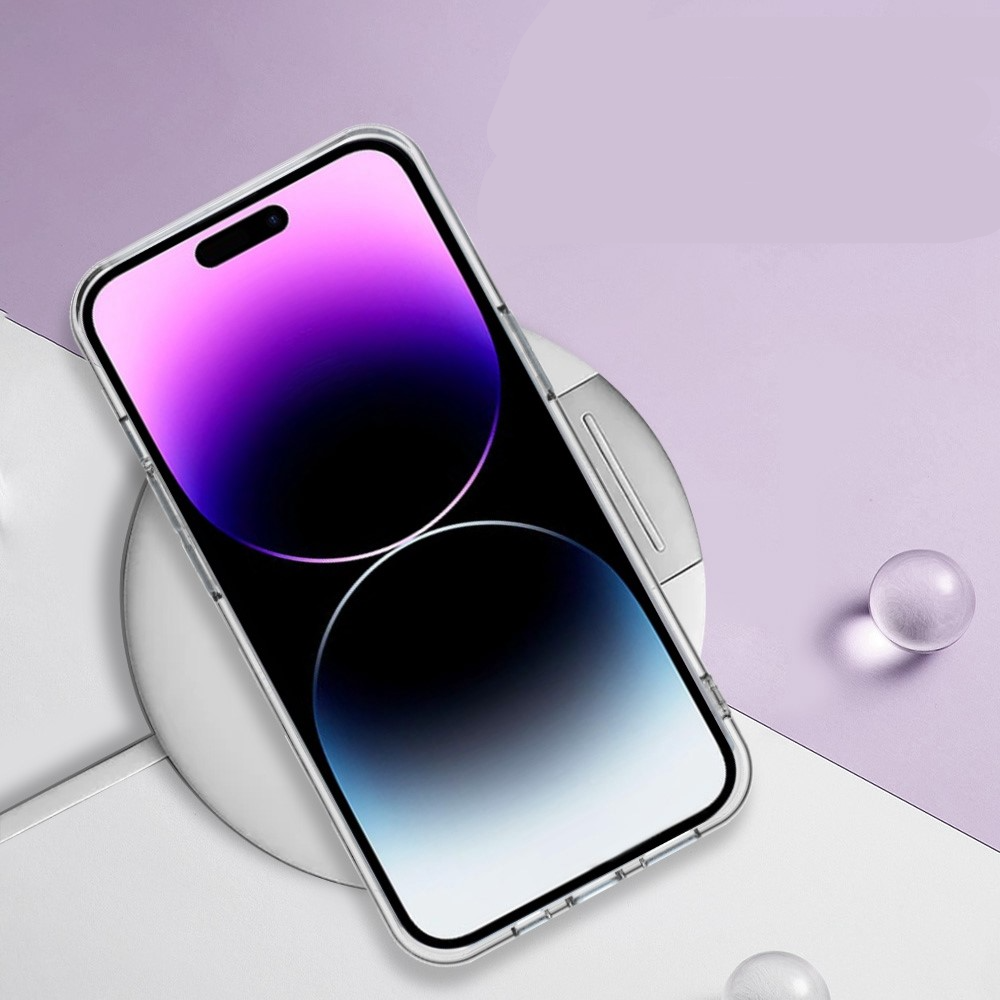 iPhone 14 Pro Gummi Case Hülle Galvanisierter Rahmen Marble Marmor Design - Lila / Blau / Roségold