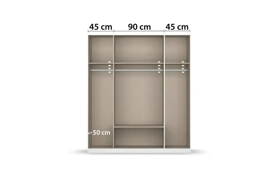 Drehtürenschrank Davoa 181 cm