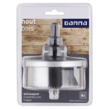 GAMMA gatenzaagset 6dlg hout(60/68/74/80/90/100)