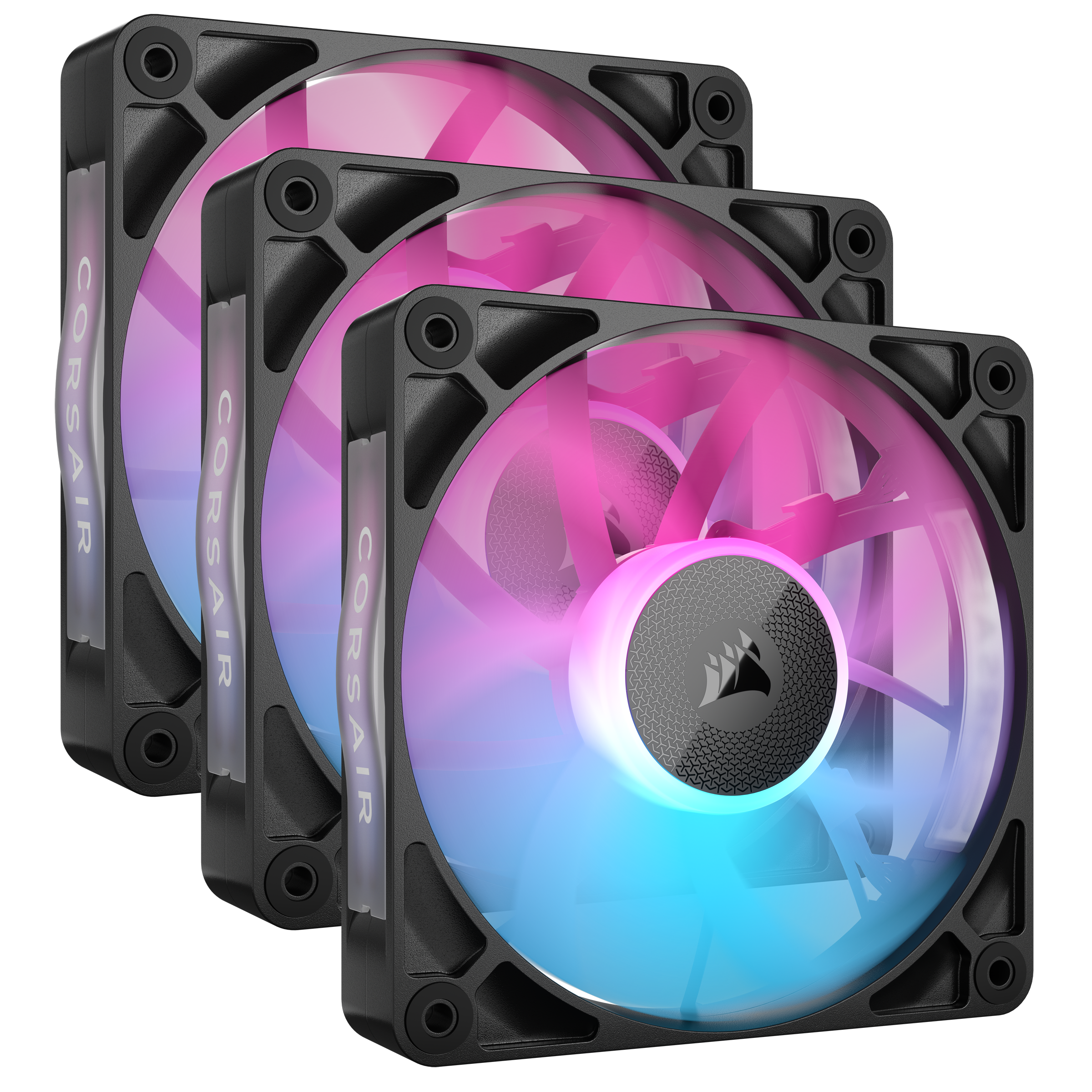 Corsair Starter Kit - iCUE LINK RX120 RGB 120mm PWM Fans - Noir
