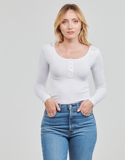 Pieces - PCKITTE LS TOP - Blanc