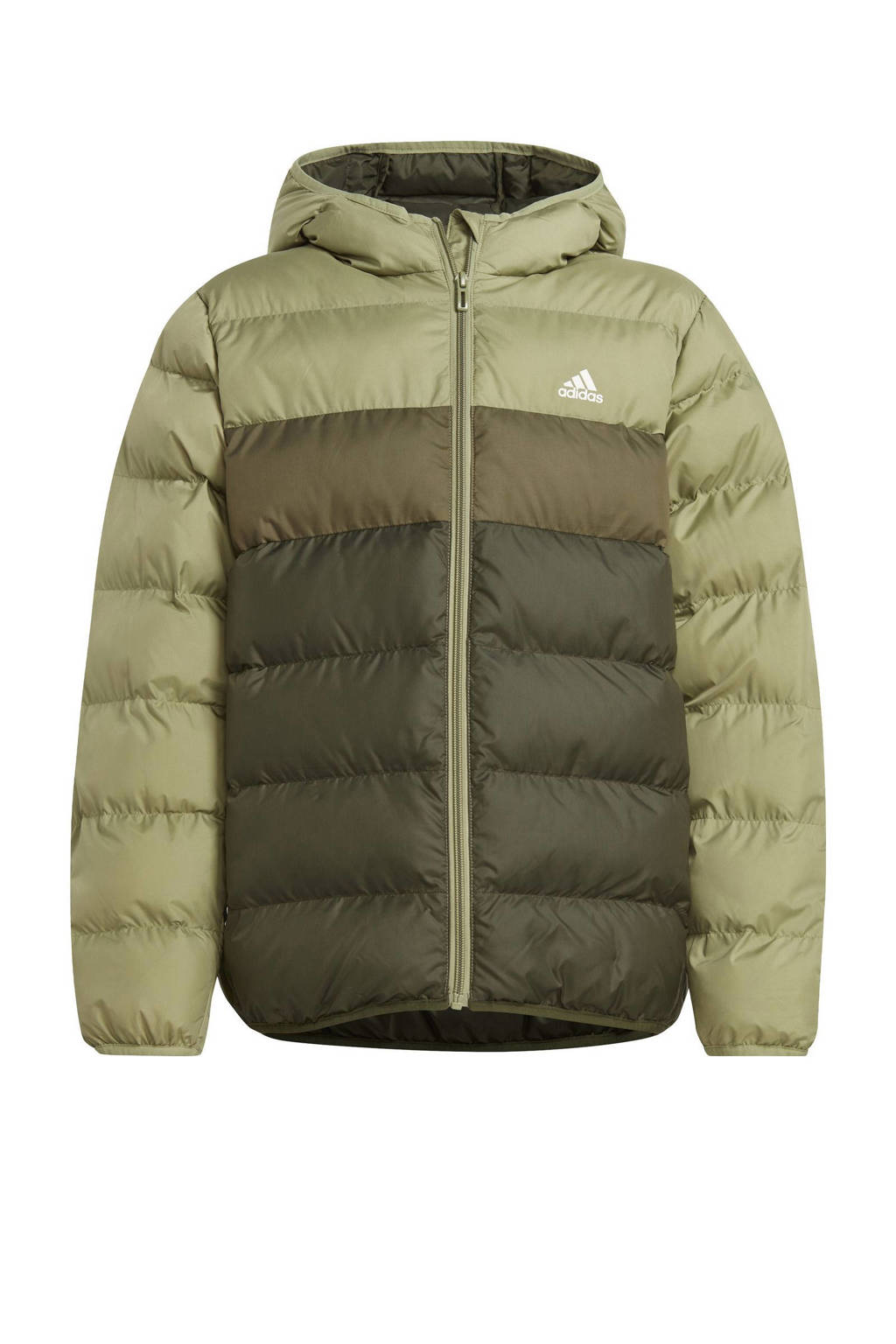 adidas gewatteerd jack olijfgroen