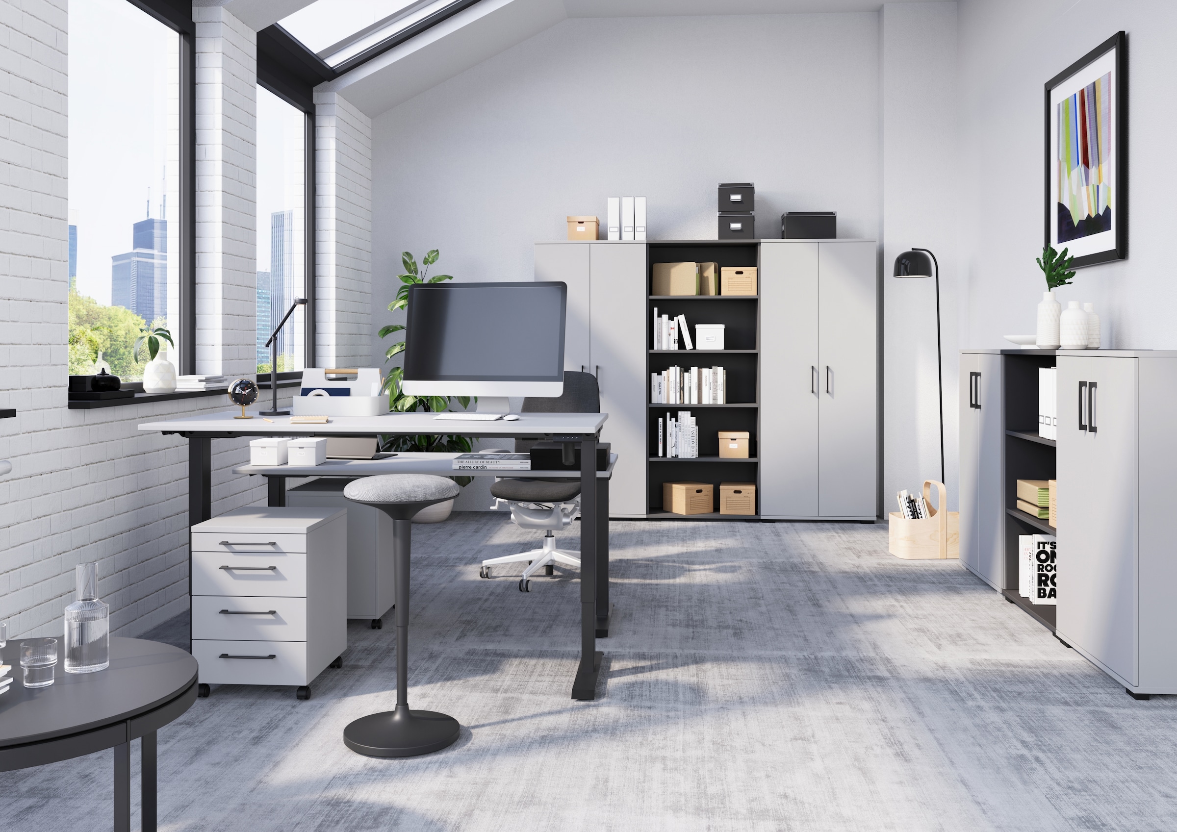 GERMANIA Schreibtisch »GW-Profi 3.0« höhenverstellbar (70- 80 cm), in 2 Breiten, Made in Germany