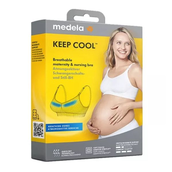 Medela Soutien Keep Cool de Maternidade e Amamentação Respirável L Preto