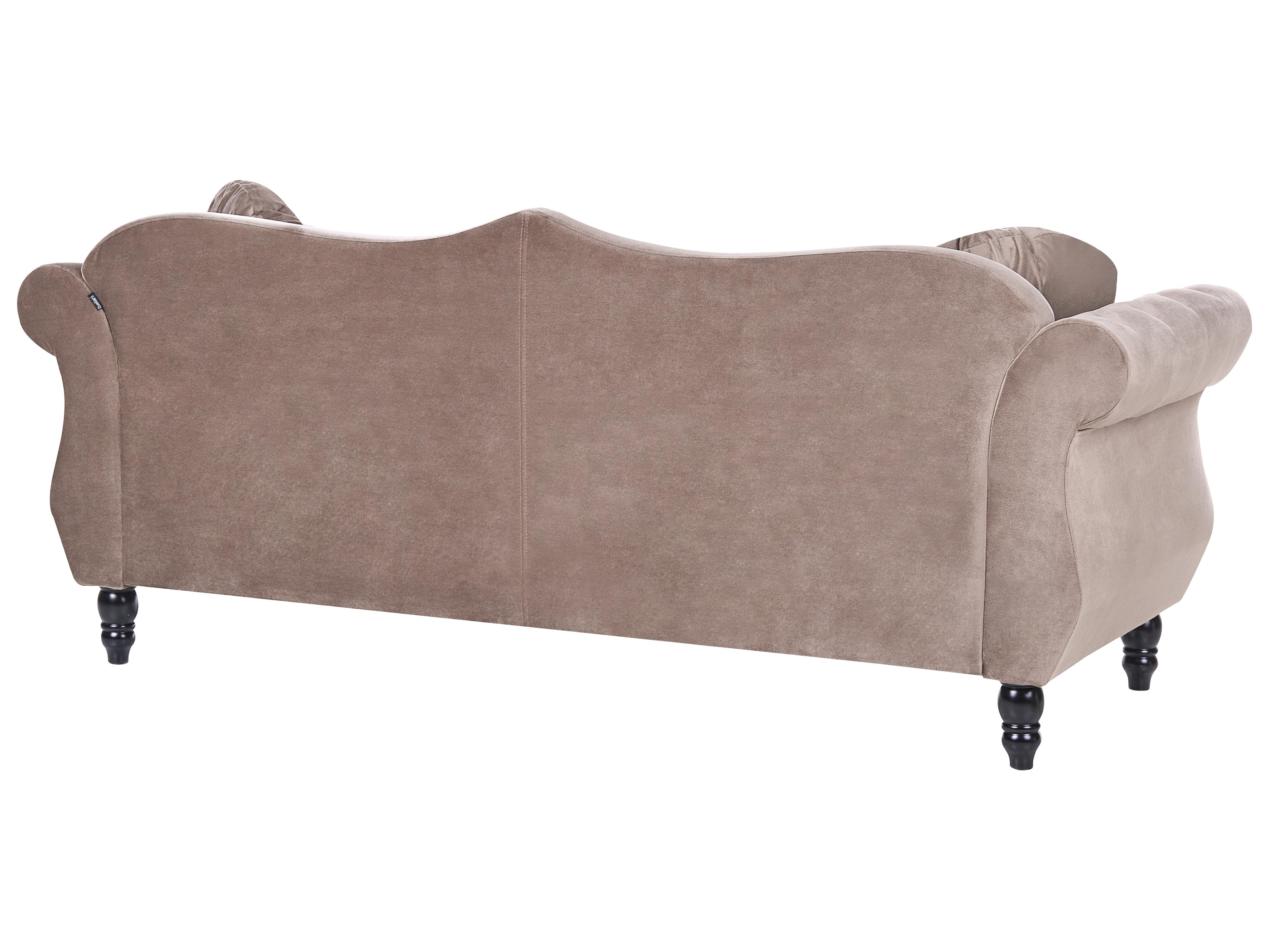 Bankenset 5-zits SKIEN Fluweel Taupe